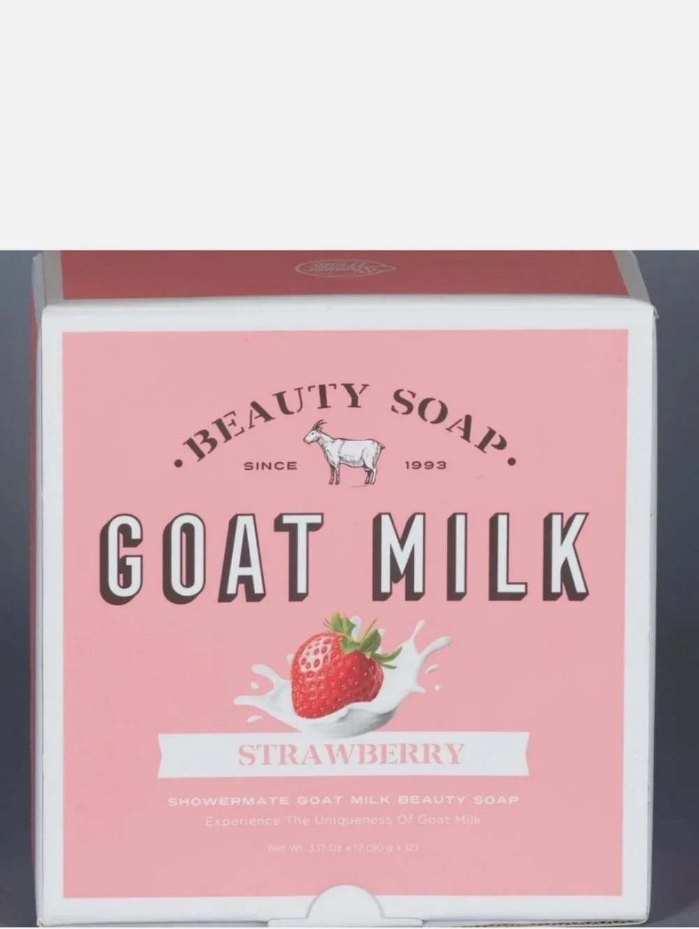Goat Milk Strawberry Body Soap - Pink. NEW